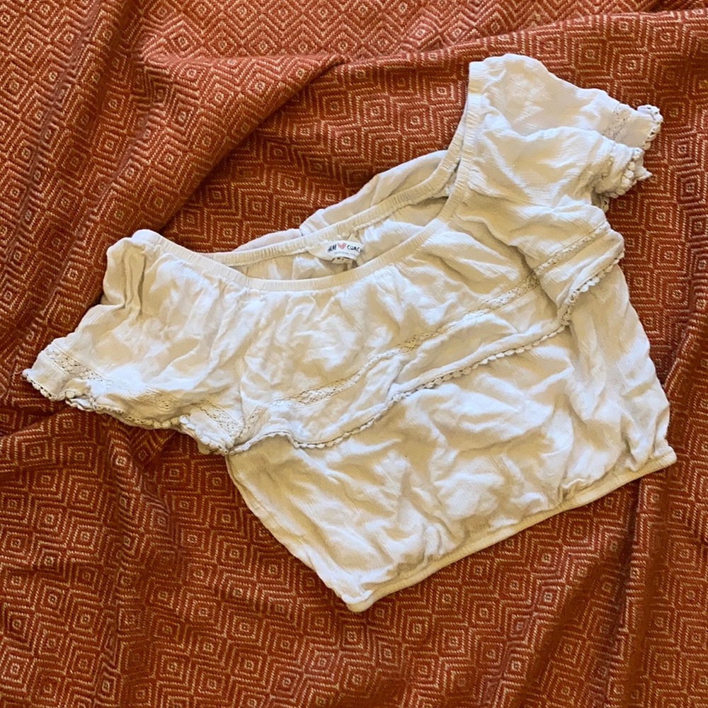 H&M Coachella White Crop Top